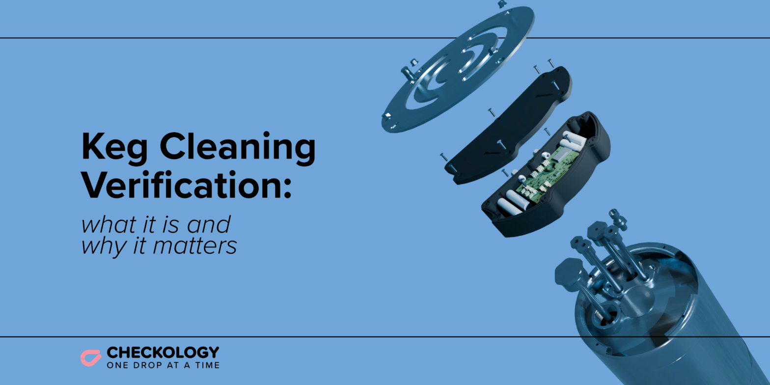 ChecKeg sensor device monitoring keg cleaning cycle